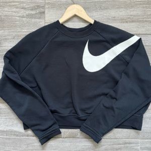 Nike big swoosh cropped sweater